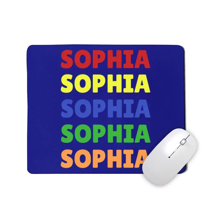 Sophia Colorful Name Stack Pride In Your Name Gift Mousepad