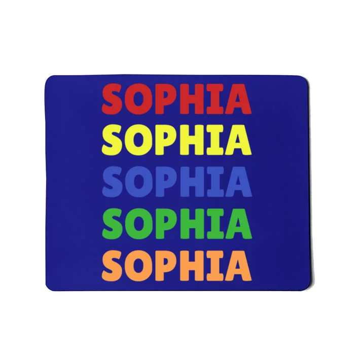 Sophia Colorful Name Stack Pride In Your Name Gift Mousepad