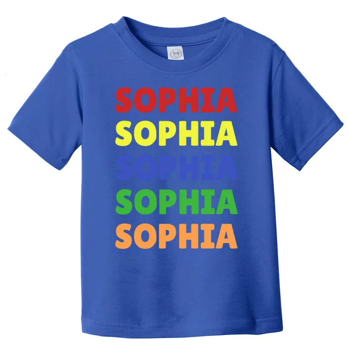 Sophia Colorful Name Stack Pride In Your Name Gift Toddler T-Shirt