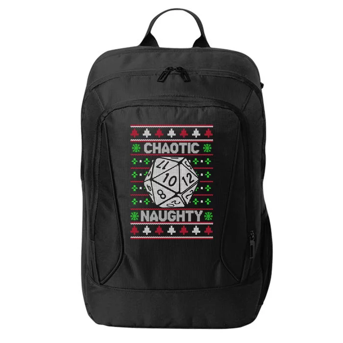 Santa Chaotic Naughty Christmas D20 Ugly Tabletop Sweater Great Gift City Backpack