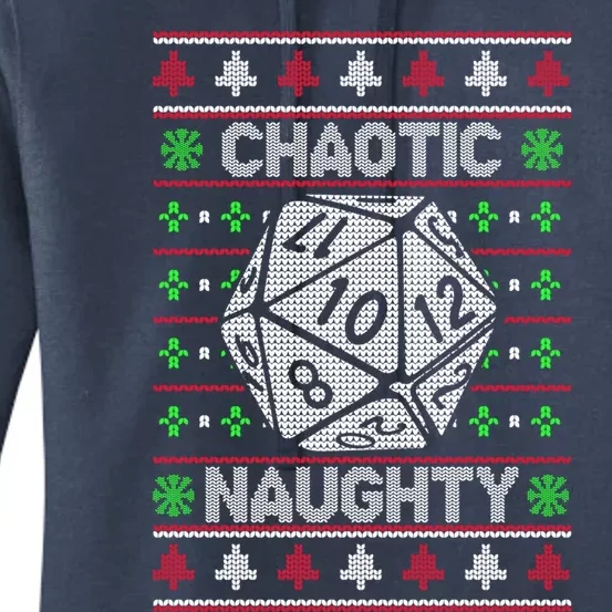 Santa Chaotic Naughty Christmas D20 Ugly Tabletop Sweater Great Gift Women's Pullover Hoodie