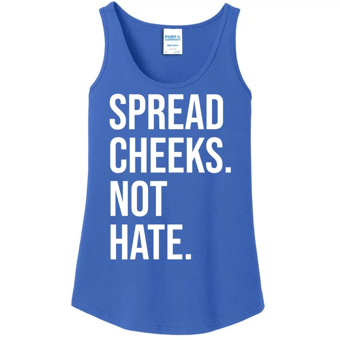 Spread Cheeks Not Hate Funny Gym Fitness And Workout Ladies Essential Tank