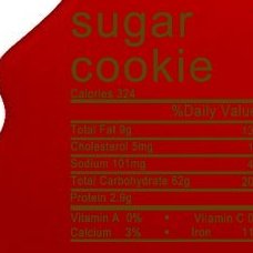 Sugar Cookie Nutrition Facts Label Tree Ornament