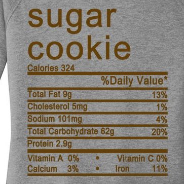 Sugar Cookie Nutrition Facts Label Women’s Perfect Tri Tunic Long Sleeve Shirt