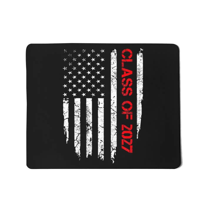 Senior Class Of 2027 Graduation Patriotic American Flag Mousepad