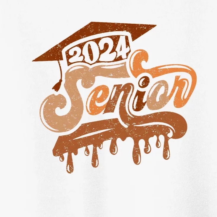 Senior Class Of 2024 Black Educated Graduate Afro Melanin Toddler T-Shirt