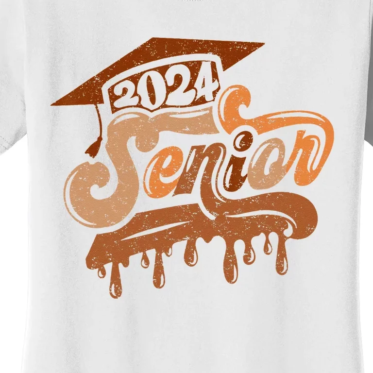 Senior Class Of 2024 Black Educated Graduate Afro Melanin Women's T-Shirt