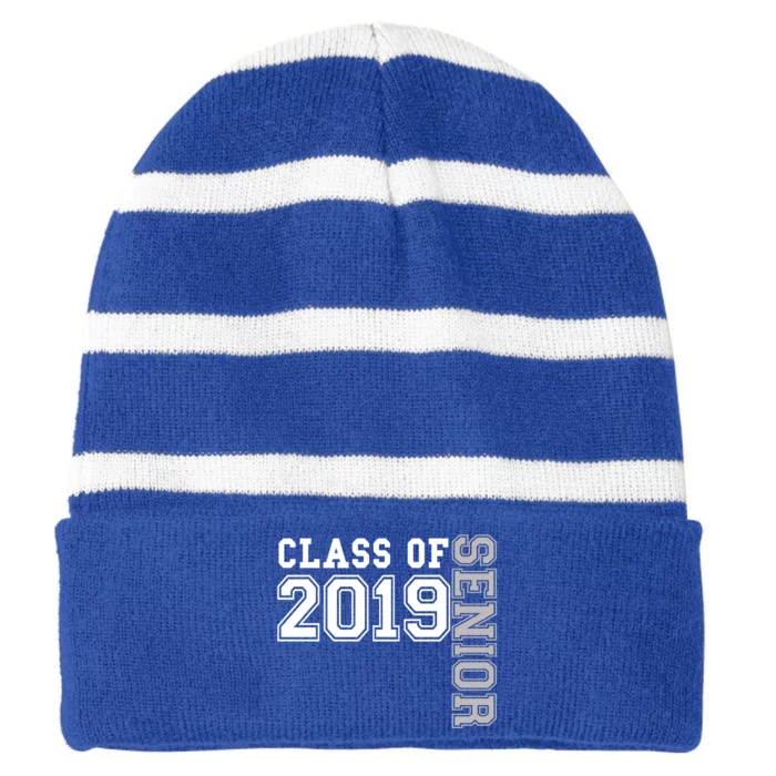 Senior Class Of 2019 Gift ~ Graduation 19 Gift Striped Beanie with Solid Band