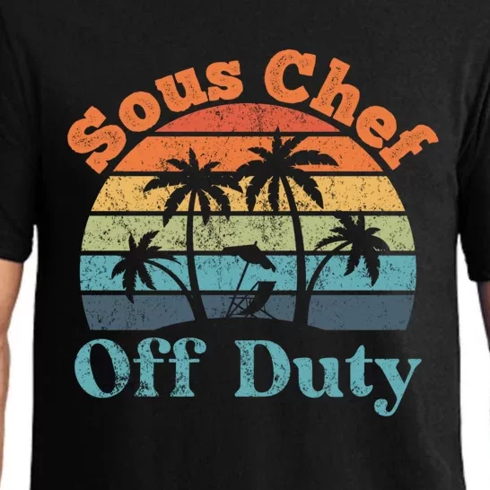 Sous Chef Off Duty Summer Break Funny Retiret Gift Pajama Set