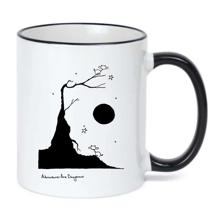 Space Cows On Tree With Stars (Color Options Available) Gift Black Color Changing Mug