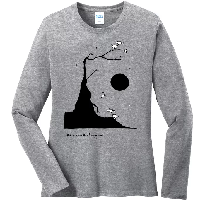 Space Cows On Tree With Stars (Color Options Available) Gift Ladies Long Sleeve Shirt