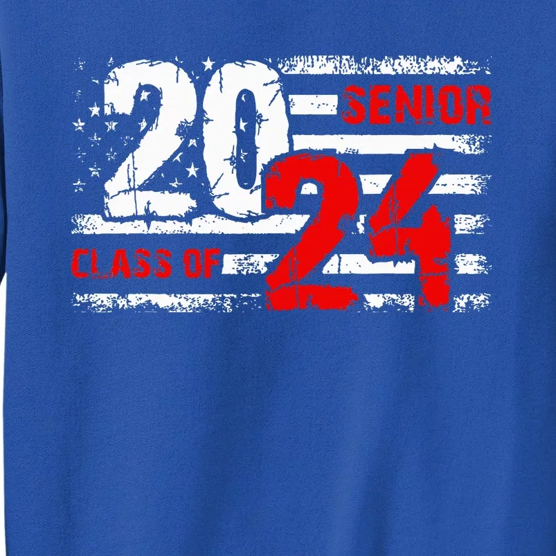 Senior Class Of 2024 Seniors Grad Usa Flag 2024 Sweatshirt