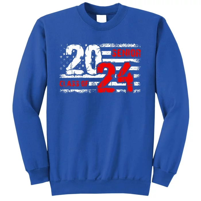 Senior Class Of 2024 Seniors Grad Usa Flag 2024 Sweatshirt