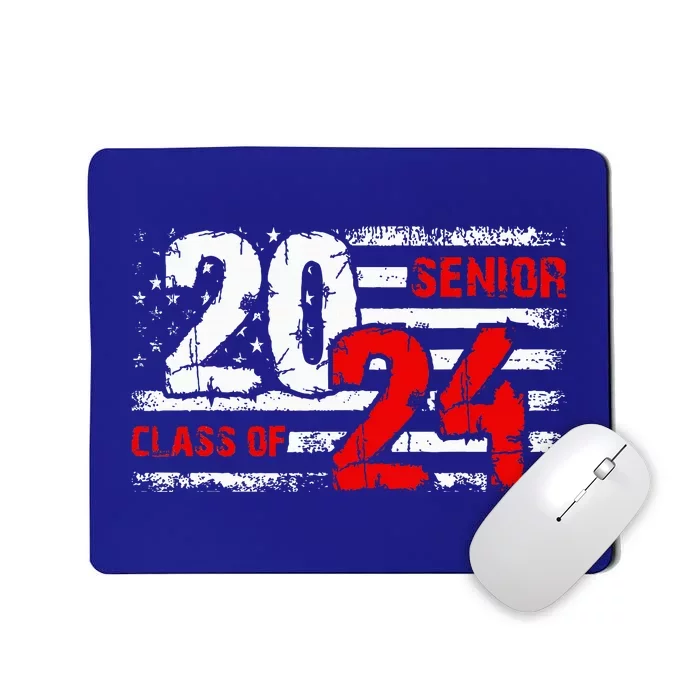 Senior Class Of 2024 Seniors Grad Usa Flag 2024 Mousepad