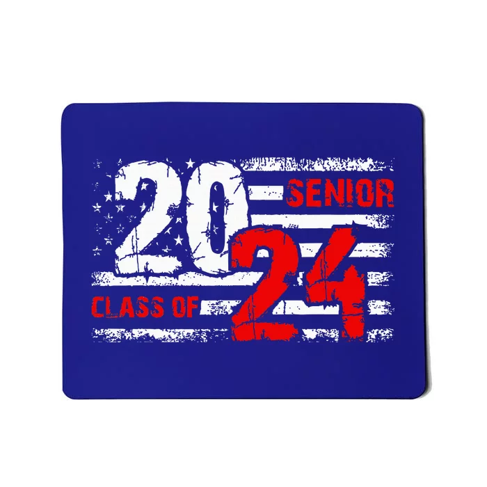 Senior Class Of 2024 Seniors Grad Usa Flag 2024 Mousepad