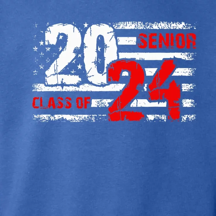 Senior Class Of 2024 Seniors Grad Usa Flag 2024 Toddler Hoodie