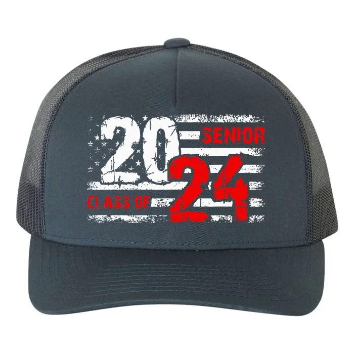 Senior Class Of 2024 Seniors Grad Usa Flag 2024 Yupoong Adult 5-Panel Trucker Hat