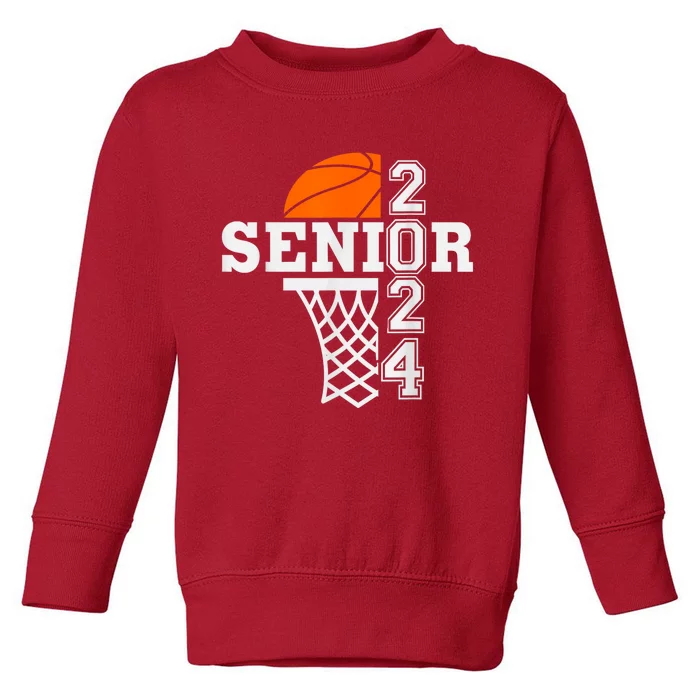 Senior Class Of 2024 Basketball Seniors Back To School Toddler Sweatshirt