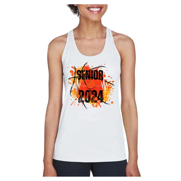 Senior Class Of 2024 Basketball Back To School Women's Racerback Tank