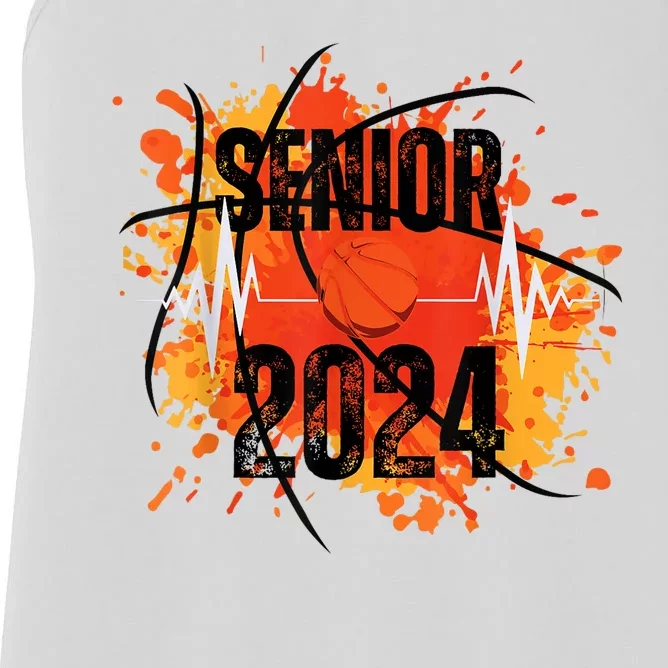 Senior Class Of 2024 Basketball Back To School Women's Racerback Tank