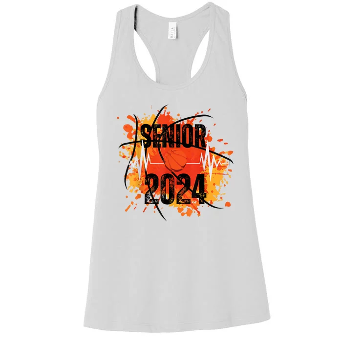 Senior Class Of 2024 Basketball Back To School Women's Racerback Tank