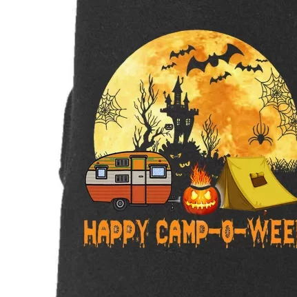 Spooky Camp O Ween Halloween Camping Essentials Doggie 3-End Fleece Hoodie