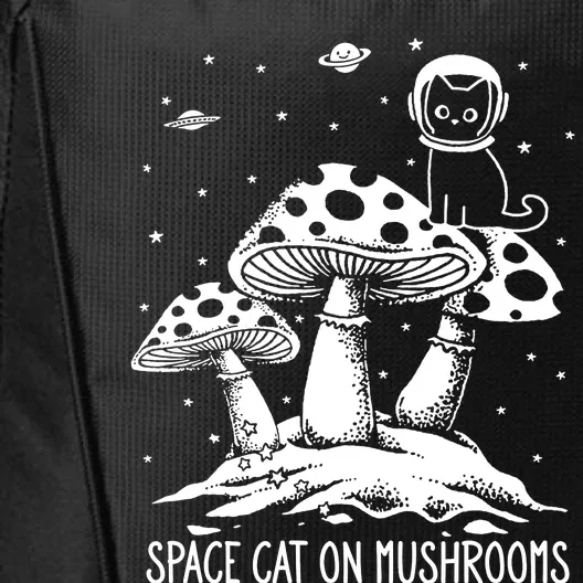 Space Cat On Mushrooms City Backpack