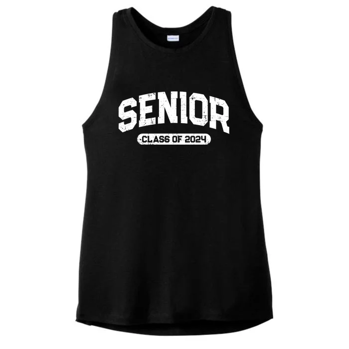 Senior Class Of 2024 Back To School Graduating In 2024 Ladies Tri-Blend Wicking Tank