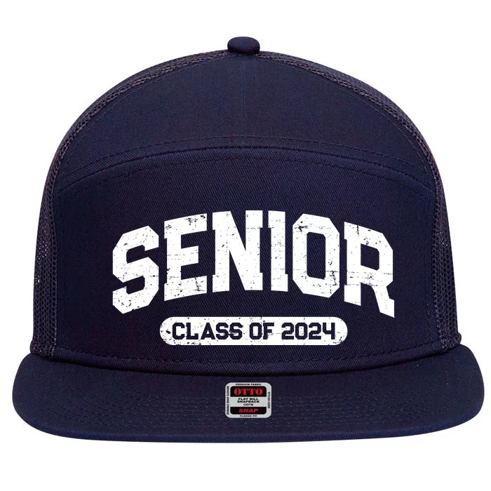 Senior Class Of 2024 Back To School Graduating In 2024 7 Panel Mesh Trucker Snapback Hat