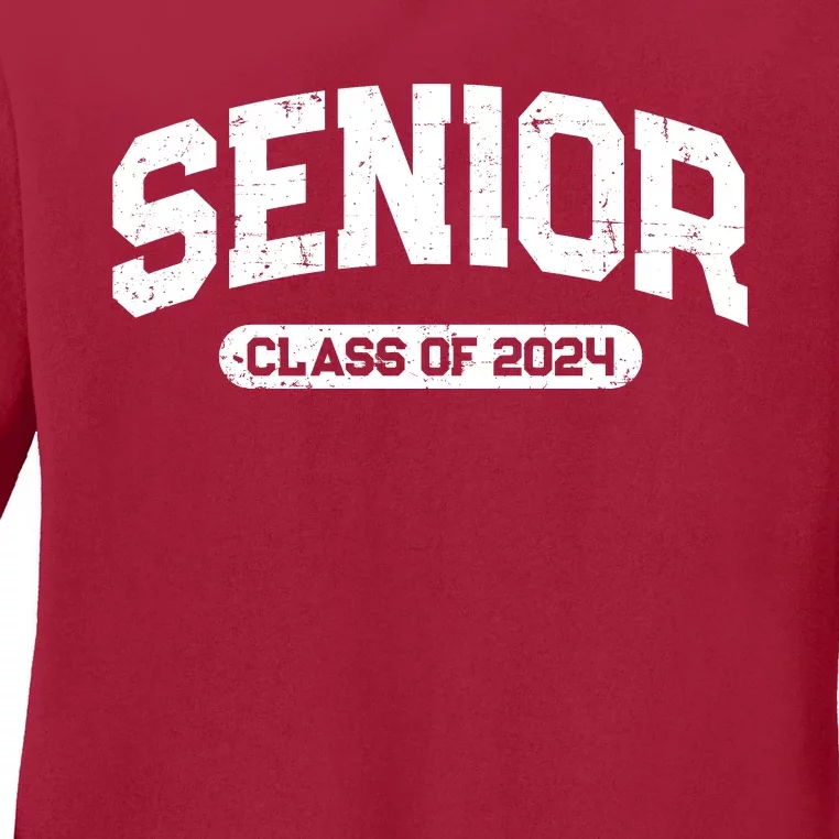 Senior Class Of 2024 Back To School Graduating In 2024 Ladies Long Sleeve Shirt