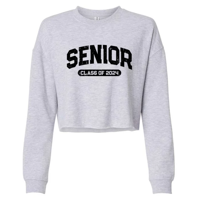 Senior Class Of 2024 Back To School Graduating In 2024 Cropped Pullover Crew