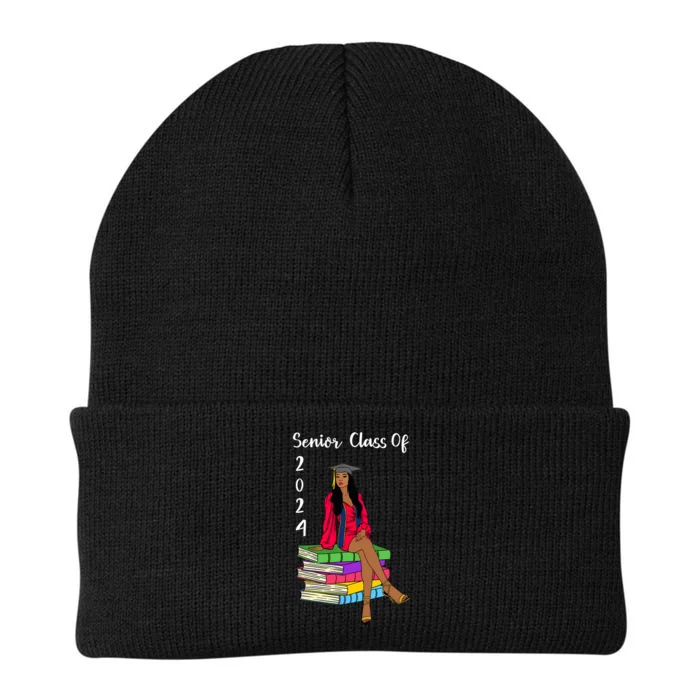 Senior Class Of 2024 Black Girl Graduation African Women Knit Cap Winter Beanie