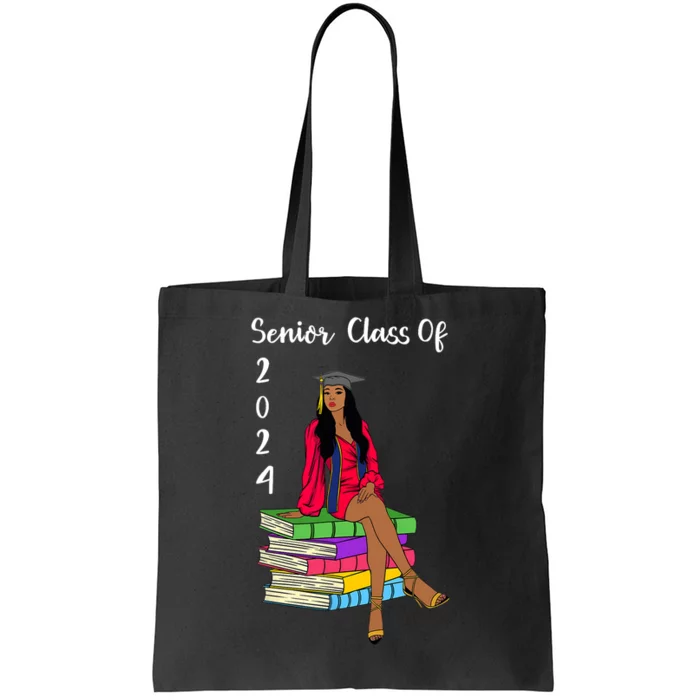 Senior Class Of 2024 Black Girl Graduation African Women Tote Bag