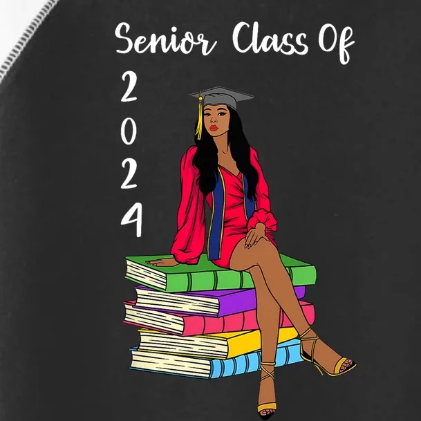 Senior Class Of 2024 Black Girl Graduation African Women Toddler Fine Jersey T-Shirt