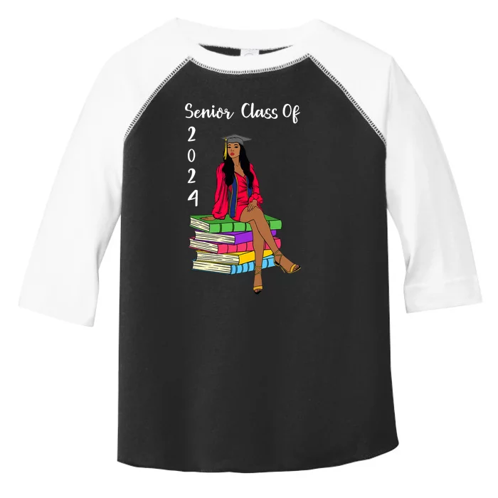 Senior Class Of 2024 Black Girl Graduation African Women Toddler Fine Jersey T-Shirt