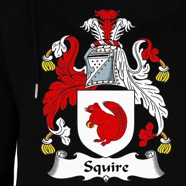 Squire Coat Of Arms Family Crest Womens Funnel Neck Pullover Hood