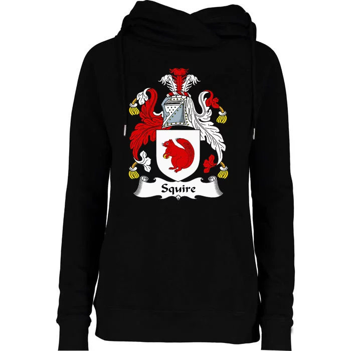 Squire Coat Of Arms Family Crest Womens Funnel Neck Pullover Hood