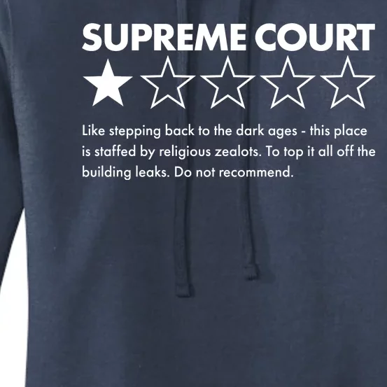 Supreme Court One Star Do Not Recommend Women's Pullover Hoodie