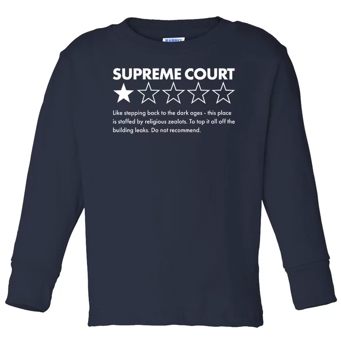 Supreme Court One Star Do Not Recommend Toddler Long Sleeve Shirt