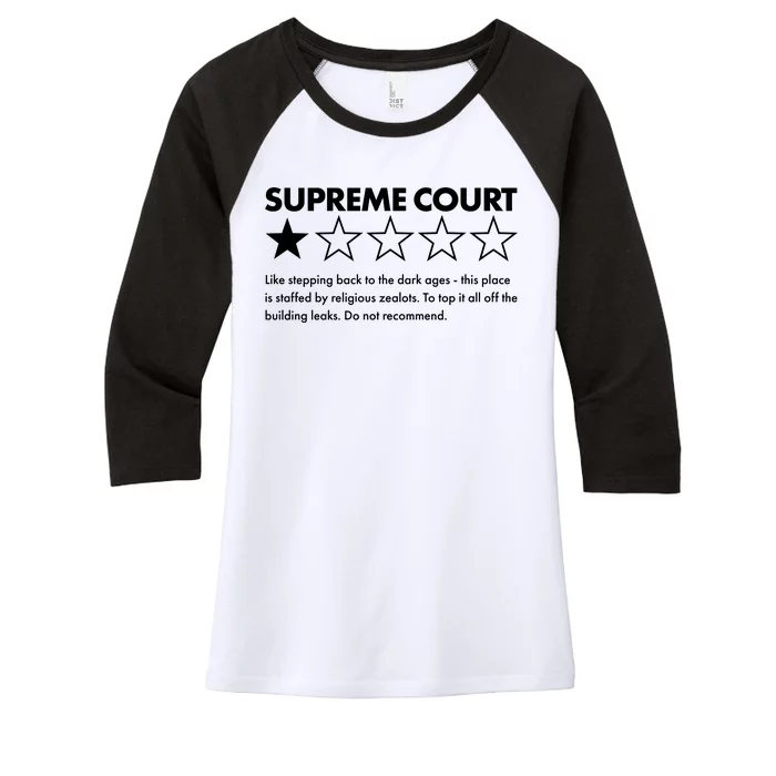 Supreme Court One Star Do Not Recommend Women's Tri-Blend 3/4-Sleeve Raglan Shirt