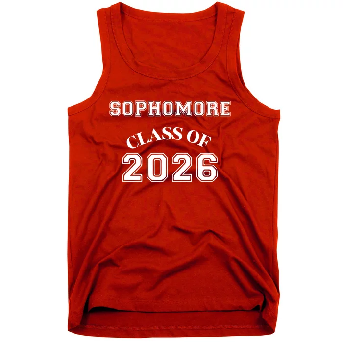 Sophomore Class Of 2026 Back To School Tank Top