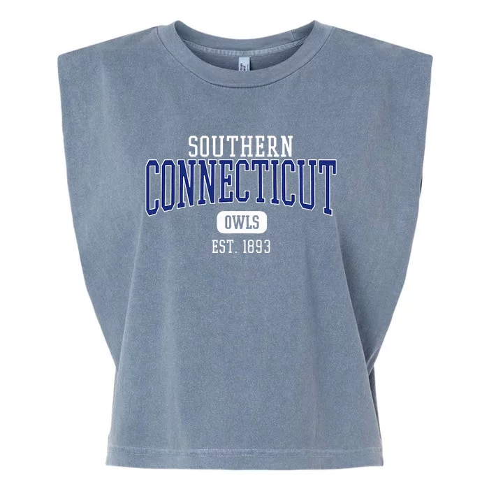 Southern Connecticut Owl Est. Date Garment-Dyed Women's Muscle Tee