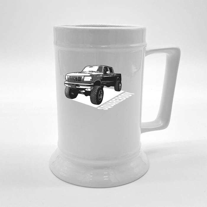 Squarebody Cute Old School Body Car Truck Lover Gift Front & Back Beer Stein