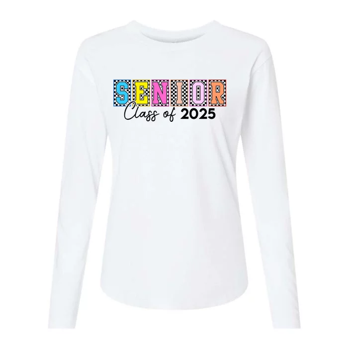 Senior Class Of 2025 Womens Cotton Relaxed Long Sleeve T-Shirt