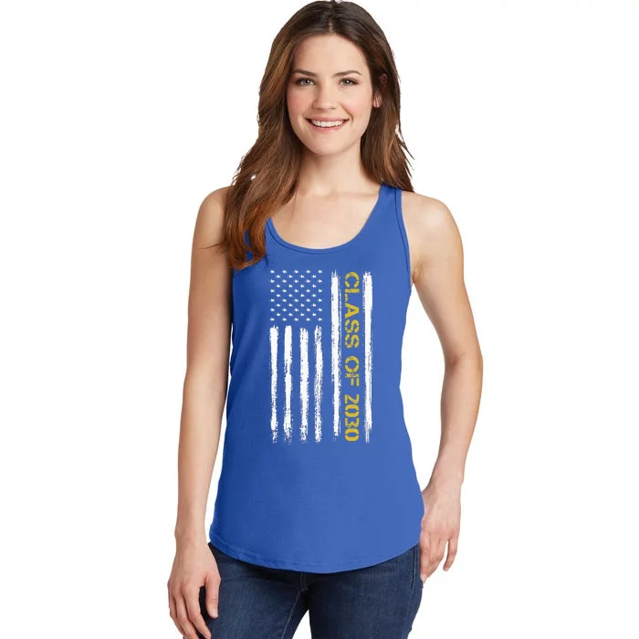 Senior Class Of 2030 Patriotic American Flag Graduation Gift Ladies Essential Tank