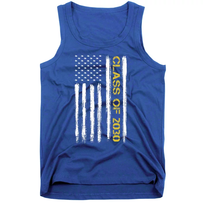 Senior Class Of 2030 Patriotic American Flag Graduation Gift Tank Top