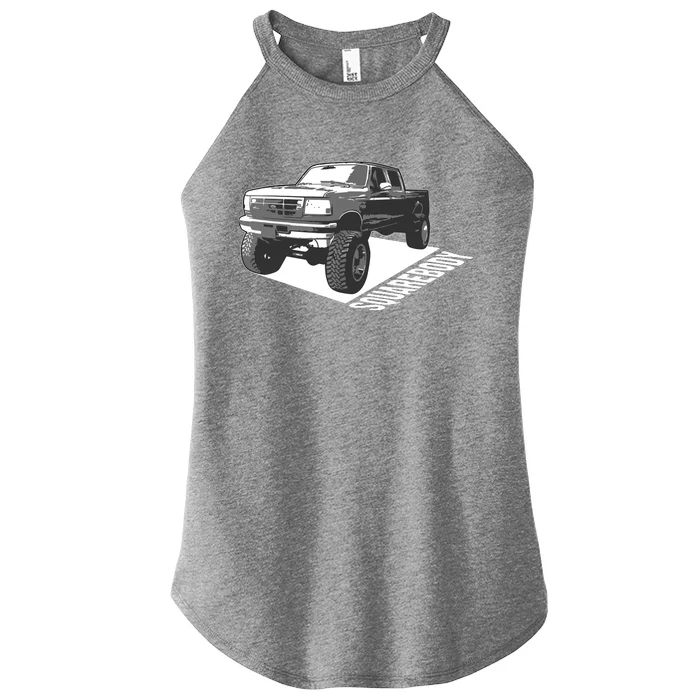 Squarebody Cute Old School Body Car Truck Lover Gift Women’s Perfect Tri Rocker Tank