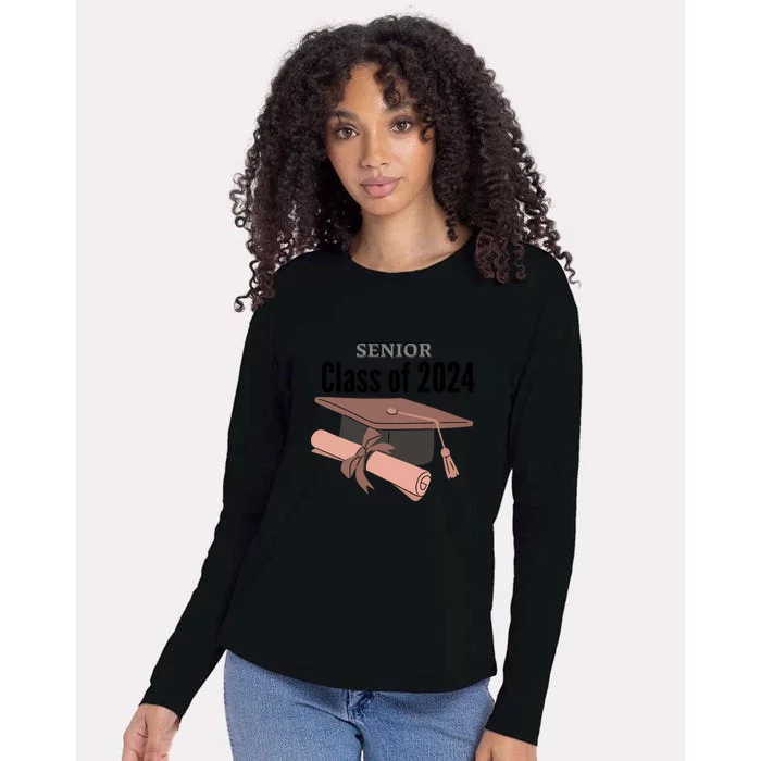 Senior Class Of 2024 Womens Cotton Relaxed Long Sleeve T-Shirt