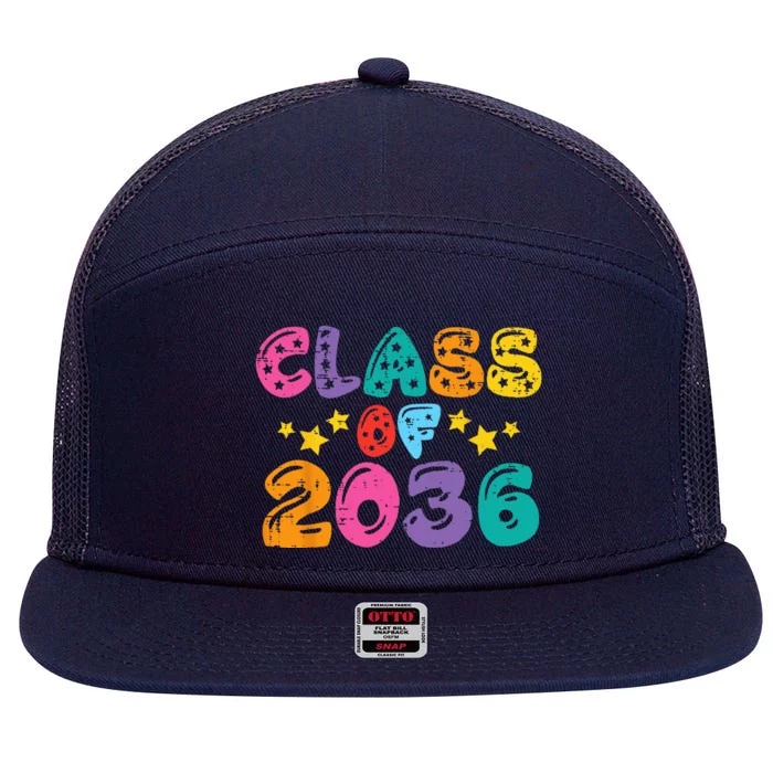 Stars Class Of 2036 Grow With Me 7 Panel Mesh Trucker Snapback Hat