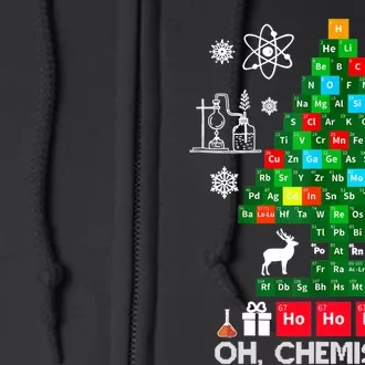 Science Christmas Oh Chemist Tree Chemistree Full Zip Hoodie